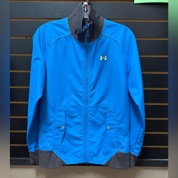 Under Armor Womens Jacket Blue Zip Up Polyester - Size S - Picture 1 of 3